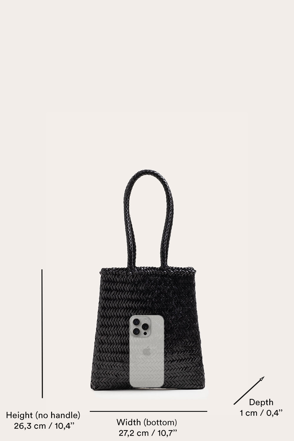 Flat Leather Basket Denim