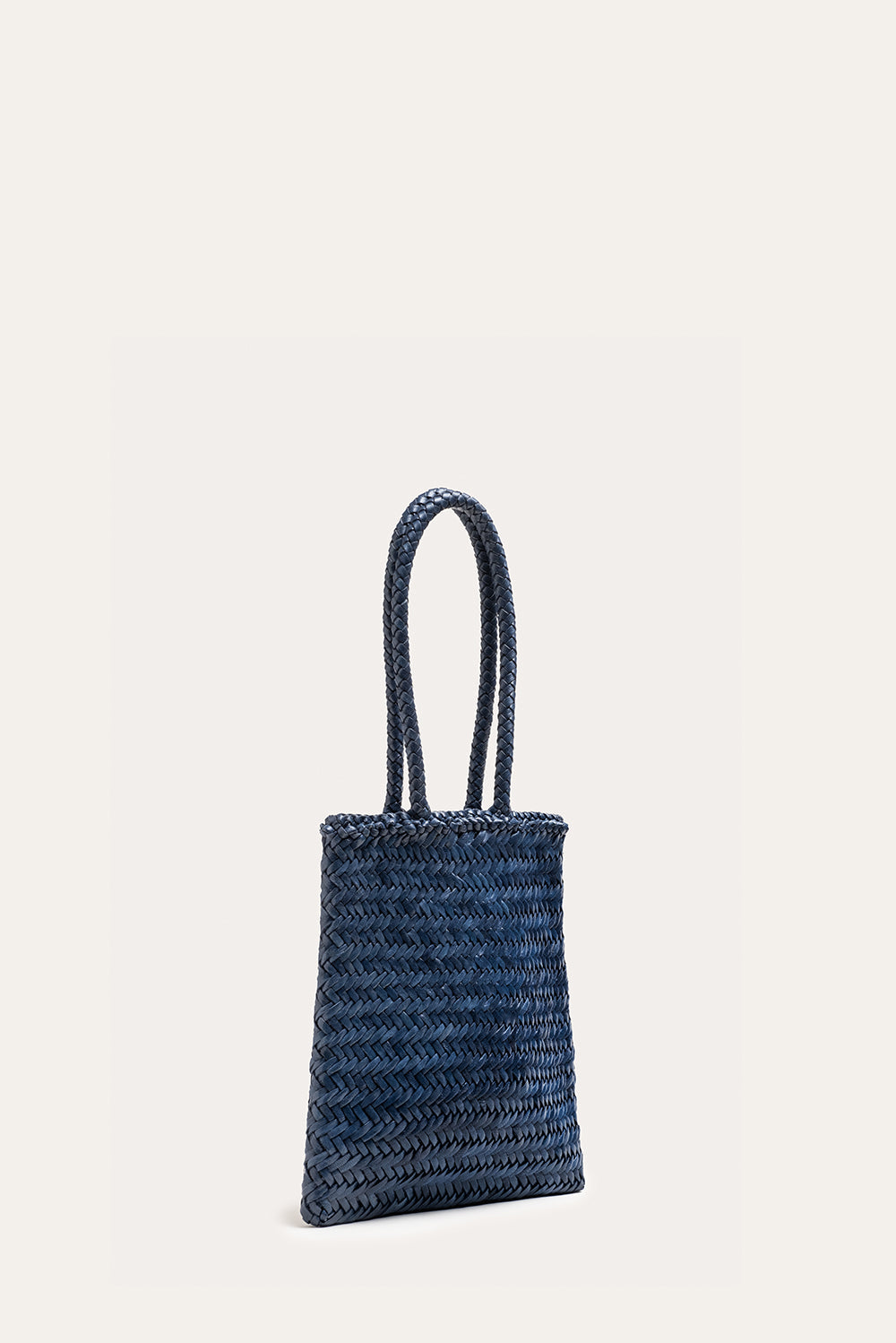 Flat Leather Basket Denim