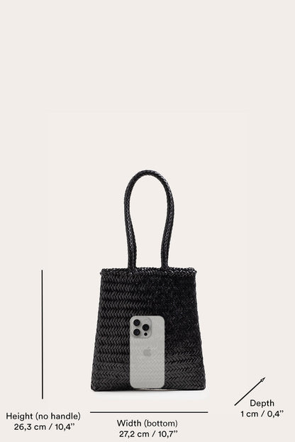 Flat Leather Basket Denim