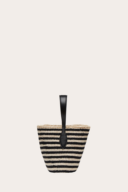Single Handle Basket Black and Cream