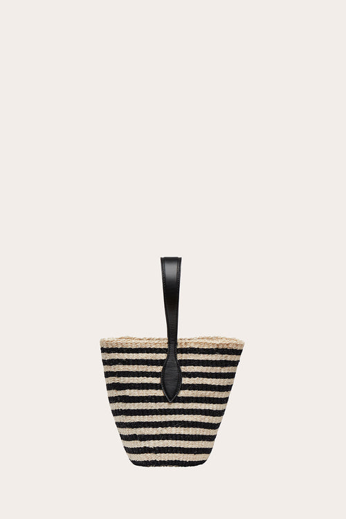 Single Handle Basket Black and Cream