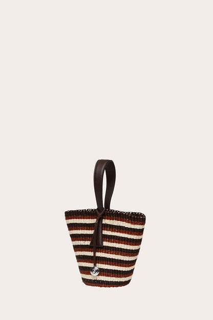 Single Handle Basket Multi Striped