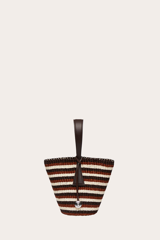 Single Handle Basket Multi Striped