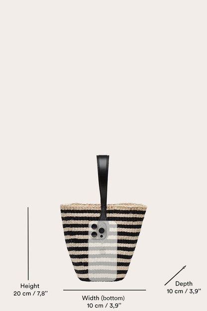 Single Handle Basket Multi Striped