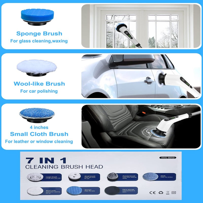 ANS-8050/ANS-8051/LZ-8052 Electric Spin Scrubber Replacement Brush Heads